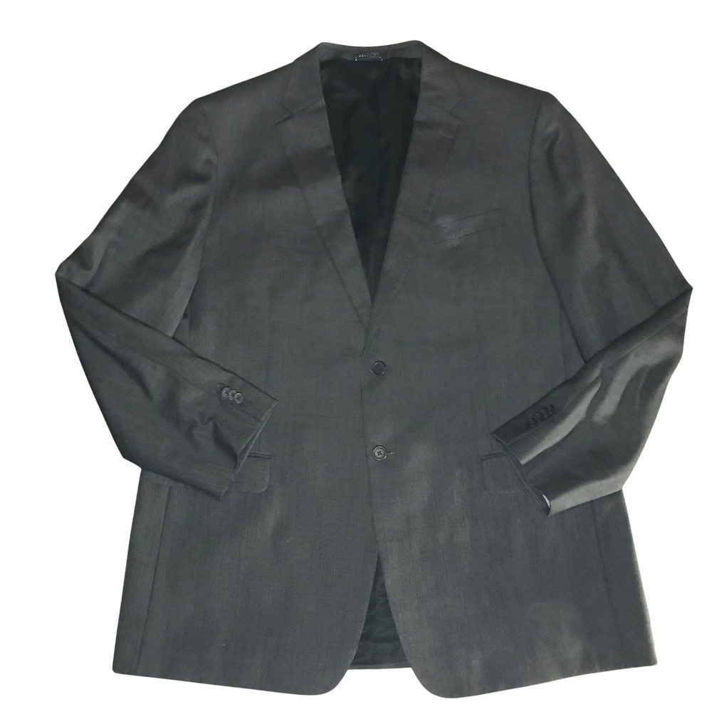 Tommy Hilfiger Mens 100% Wool Blazer Jacket Gray 2-Button Sport Coat XL 50